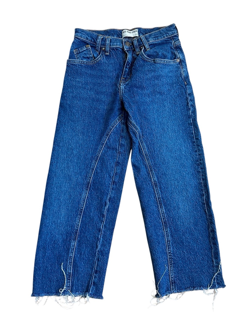 Free People We The Free Raw Hem Cropped Denim Jeans size 24